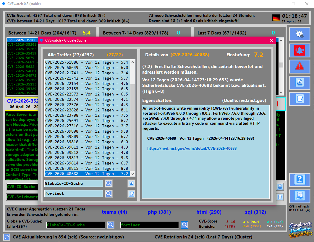 CVEwatch Screenshot 7