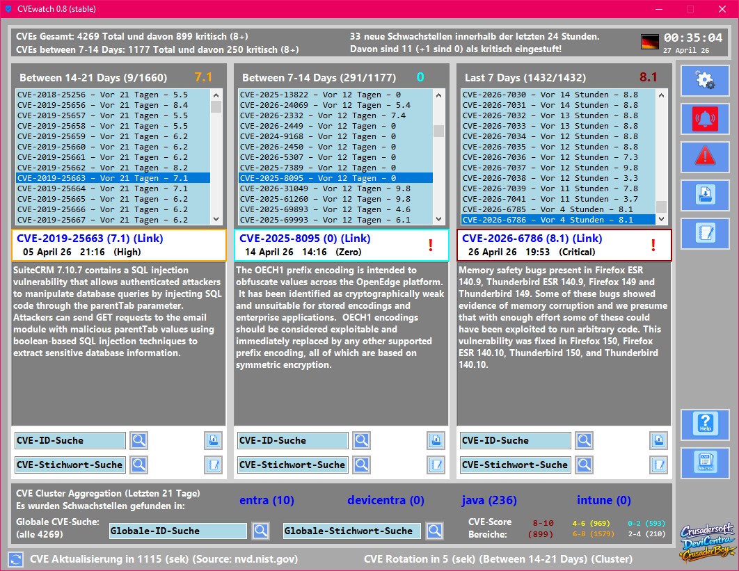 CVEwatch Screenshot 9