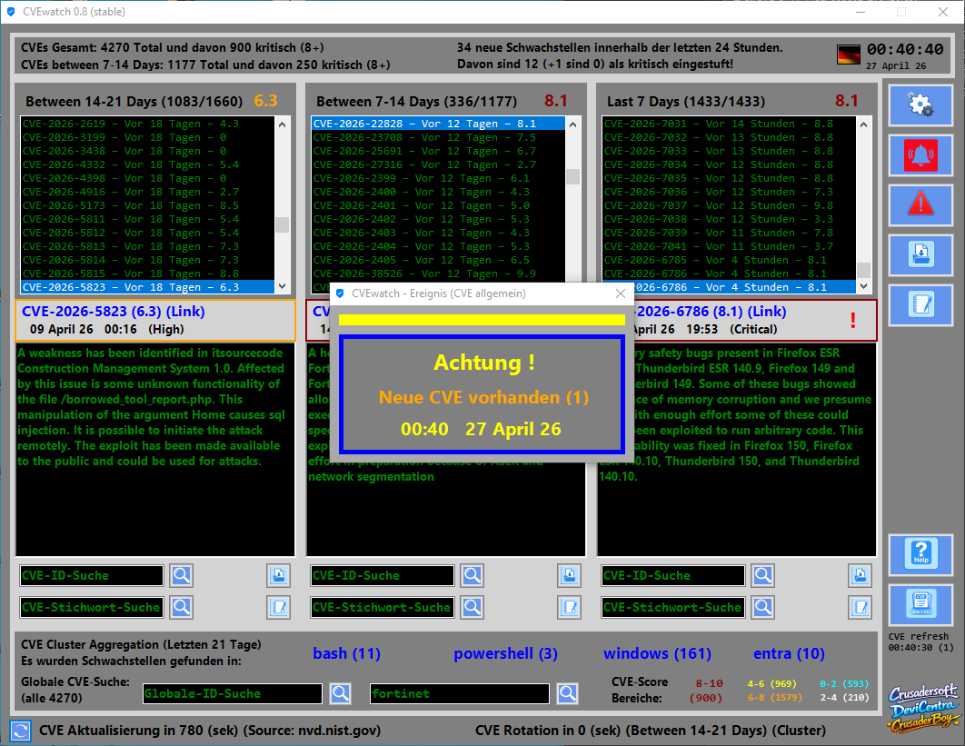 CVEwatch Screenshot 10
